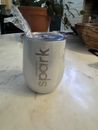 Advocare Spark Tumbler White With Metal Straw Stemless Wine Glass