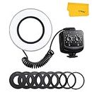 Godox RING72 Macro Ring Flash Light with 8 Lens Adapter Rings Compatible with Canon Nikon Pentax Olympus DSLR Cameras