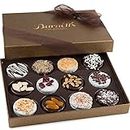Cookie Gift Basket, 24 Gourmet Chocolate Biscotti Gift Box, Prime Gifts for Food Delivery Ideas for Women Men Grandma