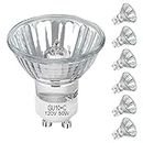 GU10 Halogen Bulb Dimmable MR16 Light Bulbs 120V 50W Warm White, High Efficiency Halogen Flood Light Bulbs for Indoor, W50MR16/FL/GU10, GU10 Base Bulb for Track&Recessed Lighting (6 Pack)