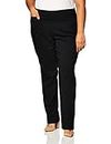 Briggs New York Women's Plus Size Super Stretch Millenium Welt Pocket Pull on Pant, Black, 20 Plus Short