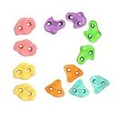 TOPNEW 12PCS Climbing Holds for Kids, Rock Wall Climbing Kit with Hardware for Indoor and Outdoor Climbing Wall, Pastel Color