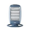 Lenoxx 1200W Halogen Heater: 3 Heat Settings, Wide Angle Oscillation, Tip-over Protection, 3 Separate Halogen Tubes, Built-in Carry Handle, Household Essentials - Grey