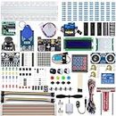 Miuzei Starter Kit for Arduino R3 projects without microcontroller, 235 components with 58 lessons, LC display, breadboard, sensors, relays, GPIO extension, Compatible with Arduino/Raspberry Pi