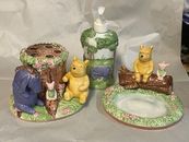 Winnie The Pooh Disney 90s Ceramic Bathroom Accessories Toothbrush Holder +2