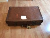 Vintage Antique Suitcase, Motoring Trunk, Coffee Table + Original Travel labels