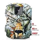 Trail Game Camera Olymbros 16MP 1080P Scouting Hunting Camera Waterproof Motion Activated 65ft Long Range No Glow Infrared Night Vision for Wildlife Surveillance Hunting Observation and Security