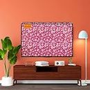 Khushimit® 24 Inch LED LCD Smart TV Cover Comes with Transparent 30 MM Dust Free Printed Water/Oil proof Fabric Used Compatible for All Brand TV
