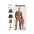 Simplicity SS9694A Boys' and Men's Jacket, Vest, Hat and Crossbody Bag A (S - L/S - XL)