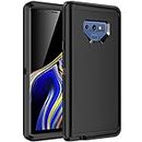 RegSun for Galaxy Note 9 Case,Shockproof 3-Layer Full Body Protection [Without Screen Protector] Rugged Heavy Duty High Impact Hard Cover Case for Samsung Galaxy Note 9,Black