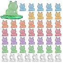 Mini Frogs, 50 pezzi in miniatura Frog Bulk Garden Accessories Animals Model, Miniature Figurines Frogs DIY Landscape Ornaments for Home Party Decoration Supplies (Plastic Luminous Mixed Color)