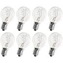 BlueStars Premium G30 E12 20W Incandescent Bulb for Middle Size Scentsy Warmers, Dimmable G30 Globe E12 Candelabra Base Clear Light Bulbs for Candle Wax Warmer, Long Last Lifespan - Pack of 8