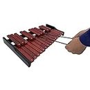 Lfhelper Portable Professional 25 Key Xylophone, Alto Wood Xylophone Adult, Student Percussion Educational, diatonic scale from F to F, semitone scale from F to D (Rose Wood)