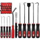 KEZE 11Pcs Precision Pick & Hook Set with Scraper and Magnetic Telescoping Tool Kit for Remove Automotive Electronics Maintenance Hoses Gasket Hand Pick Up Tools