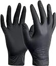 100 Black Nitrile Disposable Gloves Powder Free, Food, Care, Hair & Beauty, Industry, Cleaning (Black, Medium)