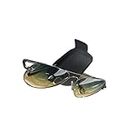 Fionlin Sunglass Holder for Car Visor Sunglasses Magnetic Clips Top Leather Eyeglass Holder Automotive Storage Car Visor Organizer for Glasses Men and Women Car Accessories