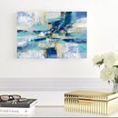 Mercury Row® Wave Breaker by Silvia Vassileva - Wrapped Canvas Painting Print Canvas, Wood in Blue/Green/White | 12 H x 18 W x 1.25 D in | Wayfair