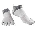 Brain Freezer Men's 5 Toe Socks Sports Five Finger Socks,Sports socks, Breathable Grey