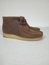 CLARKS WALLABEE BOOTS BEESWAX LEATHER CL53 Men Sz 8 Guc