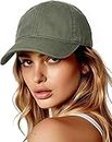 FURTALK Cotton Low Profile Baseball Cap Hat for Men Women Adjustable Dad Hat Four Seasons Classic Army Green
