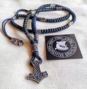 Runic necklace. Paracord jewelry. Viking style. Mens accessories