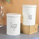 MARKET 99 Tea & Sugar Jar Set Of 2 For Home & Kitchen Storage Box Dabba Container 900 Ml, GALVANISED IRON