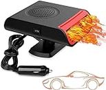 Portable Car Heater 12V 150W Car Defroster Windshield Defogger,3 in 1 Car Heater Fast Heating & Cooling & Air Purify Plug in Cigarette Lighter for All Car