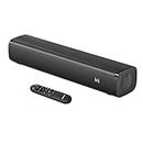 Wohome 2.1ch Small Sound Bars for TV with 6 Levels Voice Enhancement, Built-in Subwoofer, 16 Inches Bluetooth Soundbar Speakers with Optical/AUX/USB Connection, S100 (Dark Grey)