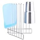 LEKUSHA Foldable Bottle Drying Rack, Reusable Storage Bag Drying Rack, SUS 304 Stainless Steel Dryer Stand for Water Bottle Cup Mug Tumbler Cutting Board Lids