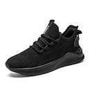 Mens Trainers Black Running Walking Tennis Shoes for Men Jogging Gym Fitness Sneakers Mesh Fashion Slip on Casual Flatss Mens Trainers Size 11