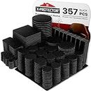 357 pcs Black Felt Furniture Pads X-Protector! Huge Quantity of Furniture Pads for Hardwood Floors with Many Big Sizes – Your Ideal Wood Floor Protectors for Furniture. Protect Any Type of Hard Floor!