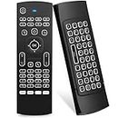 Microware Air Mouse Remote with Keyboard 2.4G Mx3 MIC Mini Wireless Keyboard Mouse, Infrared Double-Faced Remote Air Control Voice Input for Android Smart TV Box G Q Box Xbox 360 Gaming Player