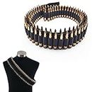 100 Rounds 56" Multi-Purpose Rifle Pistol Bullet Cartridge Bandolier Ammo Belt Shell Holder Hunting Shooting for .357 7.62x39mm .38 .45 30-30 .270 9mm, 1 Piece