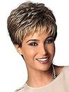 Royalfirst Short Slight Wavy Hair Wig Heat Resistant for Women Lady with Wig Cap