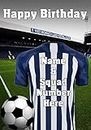 pnc166 West Bromwich Albion Happy Birthday Card, Can be Created for Any Event Greetings Card. A5 Personalised Greetings Cards by Gifts for All 2016 from Derbyshire UK