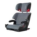 Clek Oobr High Back Booster Seat with Adjustable Headrest, Reclining Design, LATCH System, and Retardant-Free Fabric, Thunder