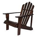 Shine Company 4611BB Westport Wooden Adirondack Chair | Back & Seat Pre-Assembled – Burnt Brown