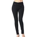 Wax Jeans Women's Push-Up 3 Button Skinny True Stretch Jeans Butt I Love! Black Jeans Size 5
