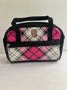 Nintendo Ds Lite Dsi 3DS XL 2D  Carrying Case  Pink Purple Plaid  Zippered  Used