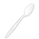 Ciaell 500PCS Clear Plastic Spoons - Heavy Duty Plastic Spoons - 6.7inch Heavyweight Plastic Spoons - Disposable Clear Spoons - Clear Plastic Cutlery for Parties Weddings Restaurant