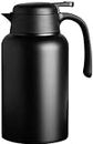 Luvan 2L Thermal Carafe, 304 18/10 Stainless Steel Double Walled Vacuum Insulated Coffee Carafe Jugs with Press Button Top,12+ Hrs Heat&24+ Hrs Cold Retention,BPA Free,for Coffee,Tea,Beverage-Black