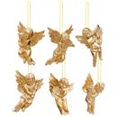 6Pcs Christmas Angel Gold Silver Tree Hanging Ornaments Party Decor Kids