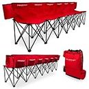 PowerNet 6 Seater Team Bench | Carry Bag Included | Ultra Portable | Great for Teams | Soccer Basketball Football
