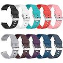 Compatible with Blaze Bands Small Large, Replacement for Blaze Accessories Wristband Watch Sport Strap for Smart Watch Tracker Women Men Teends Stripe Texture 10 Pack No Tracker