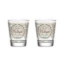 Ek Do Dhai Multiple Sarcasm Shot Glass with Heavy Base | Perfect for Whiskey, Tequila, Vodka | Home Bar | for Everyday Drinking | Gift for Men | 60ml x Set of 2 - 2 Oz
