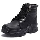 VENDOZ Women Black Ankle Length Casual Boots - 37 EU