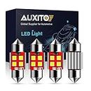 AUXITO Extremely Bright CANBUS Error Free 4-SMD 3030 Chipset 31mm (1.25") DE3175 DE3021 Festoon Xenon White LED Bulbs for Map Dome License Plate Lights Lamps (Pack of 4)