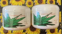 Crema para la piel Hawaiian Moon Aloe orgánica suave brillante 2 frascos 9 oz cada uno sellado