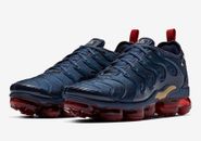 US 7-12 Blue and Red Nike Air Vapormax Plus TN men's shoes