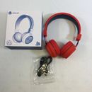 Auriculares Bluetooth inalámbricos plegables con sonido estéreo rojo iClever BTH03 para niños